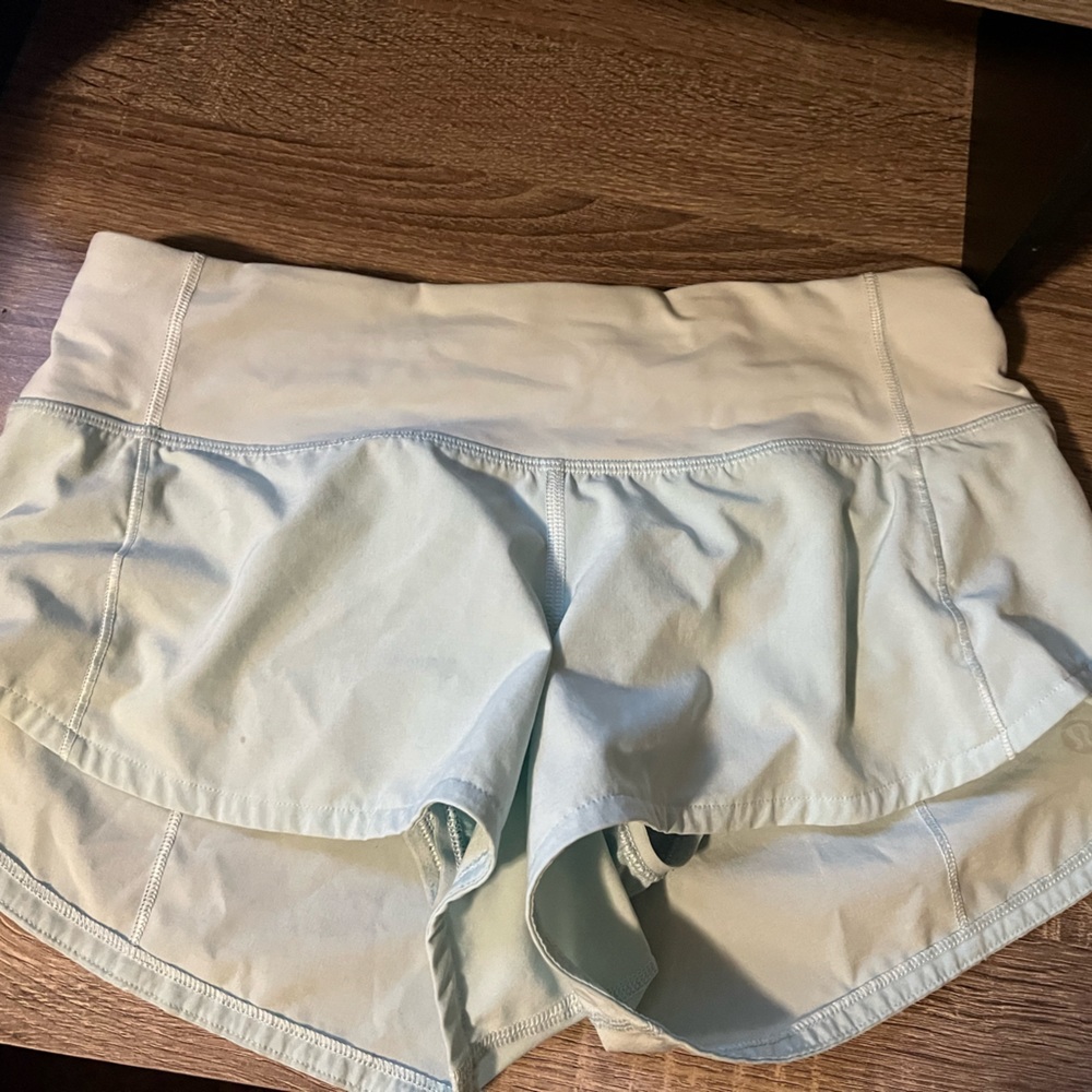 light blue lululemon shorts